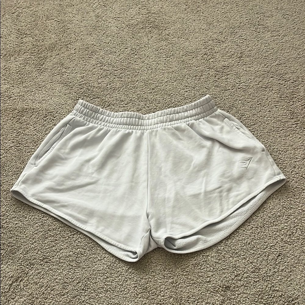 Gymshark White Athletic Shorts Lightweight Elastic Waist